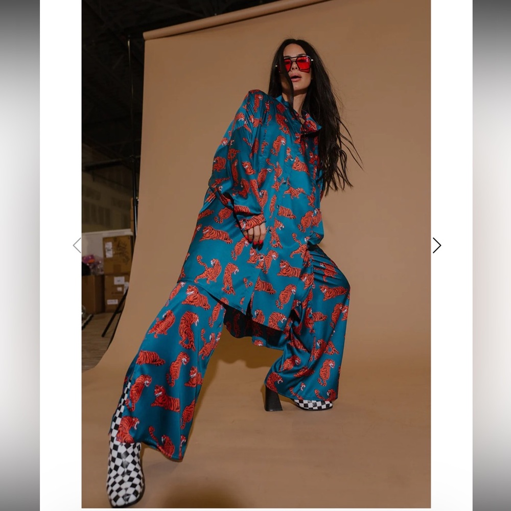 Dressed in LaLa. Trendy two piece luxury streetwear.